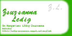 zsuzsanna ledig business card